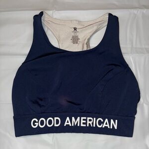 💰Good American Sports Bra Athletic Wear Size 1 Workout Exercise Top Bralet